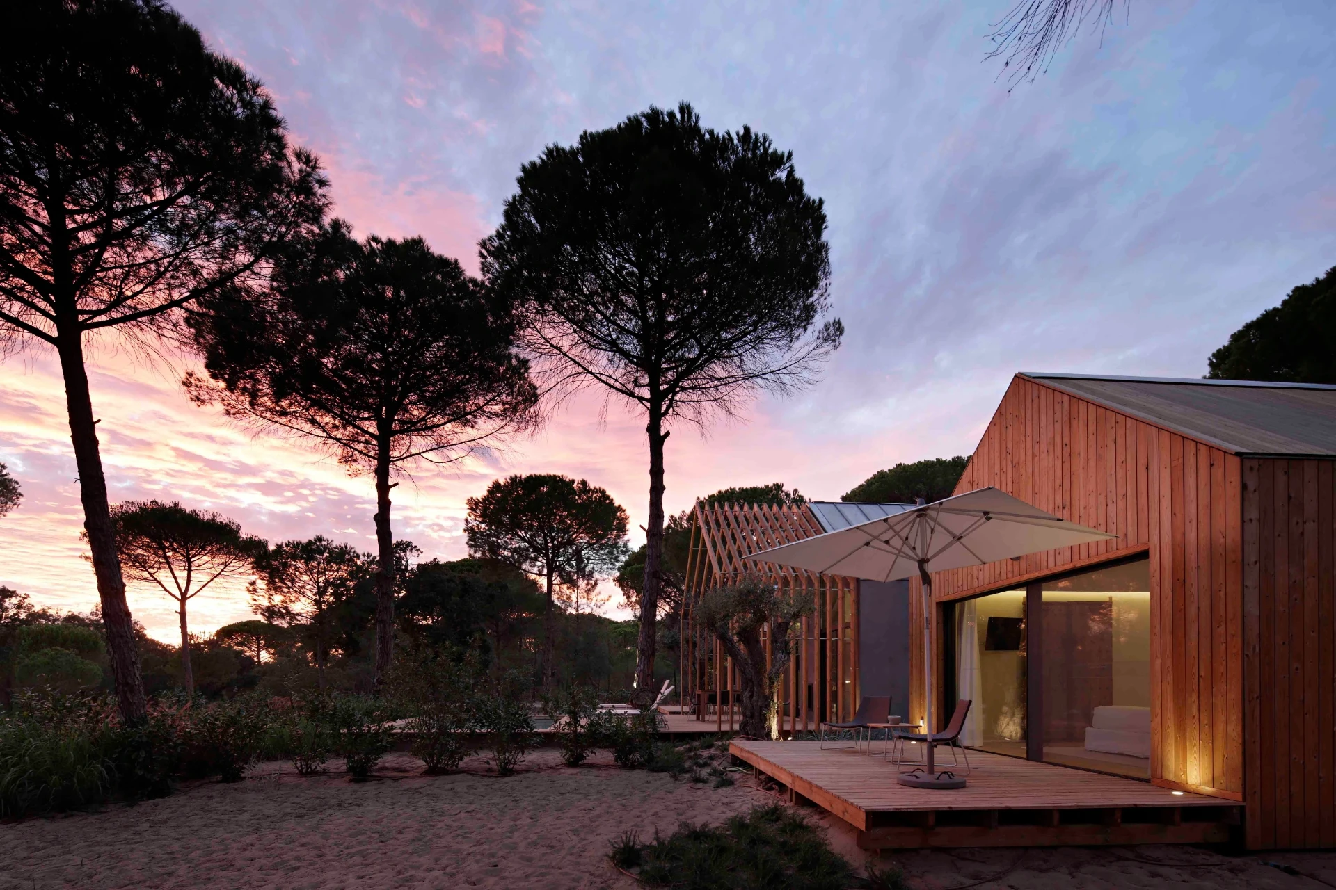 Villa K at sunset