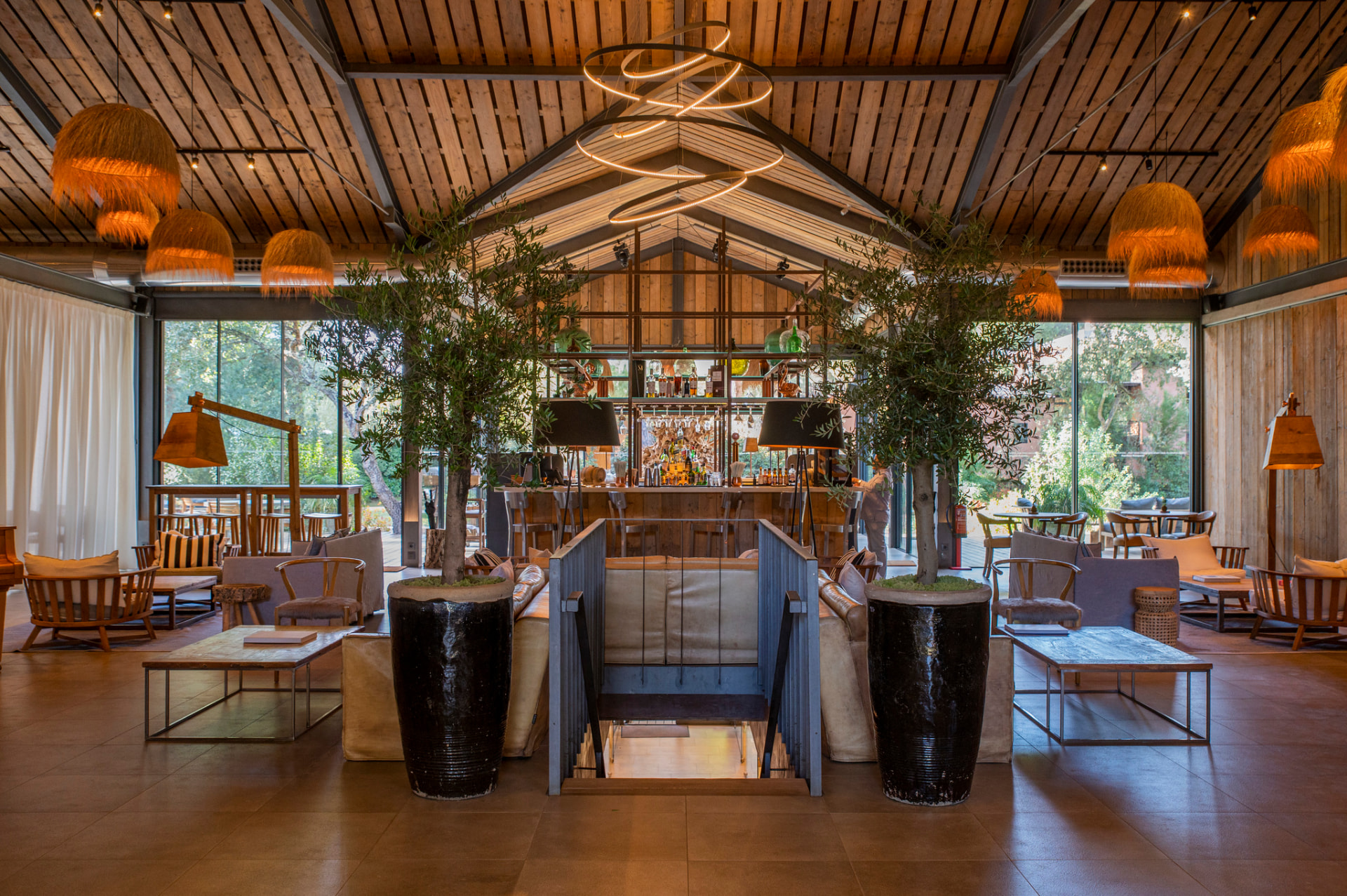 Dining terrace and gardens at Sublime Comporta